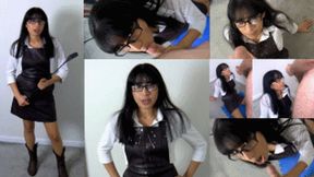 Teacher eRica relaxes after work by sucking dick and taking a messy facial