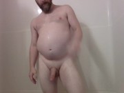 Post-workout shower jerk - sniffing my sweaty underwear, dicking my hole, and licking butt juice