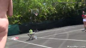 Teasing on the Tennis Court