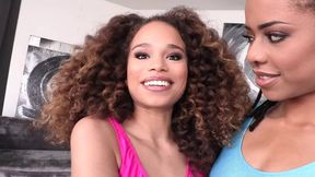 Ebony Kira Noir & Cecilia Lion first lesbian anal - LesbianX
