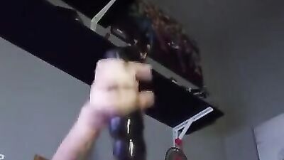 Amateur bloke is stretching his tight hole in front of the camera