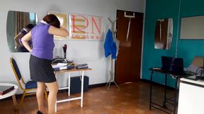 Nudist secretary. Nude employee in the office. Nude secretary is not shy about her boss. Nude office.  1 194