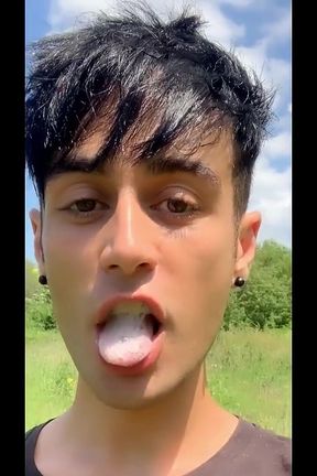 Chewing and Swallowing Ex - Boyfriend Cum. Solo Cum Eating After BJ Vid