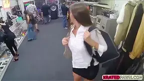 Hot Horny Lady Get Fucked In Pawnshop By A Pervy Owner