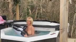 Whale of a time in the hot tub