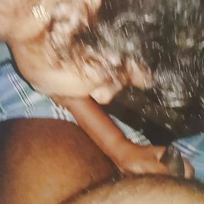 Indian telugu aunty car blow job