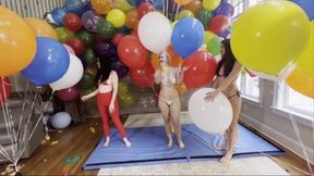 Balloon Olympics: 60 Helium Tuftex Balloons Mass Popping Contest! - HD 1080p mp4