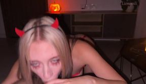 On Halloween Night, This Enchanting Temptress Prefers Pleasure Over Treats!