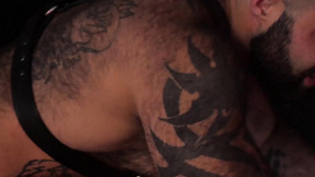 Tatted bearded Atlas Grant bareback booty drilled after BJ