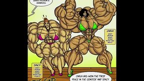 Stacy vs Carla Female muscle growth battle