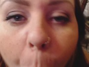 DAYTONA HALE! Close up sloppy BJ
