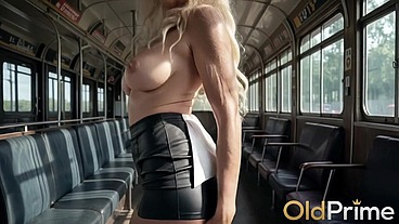 An experienced old slut cheated on her retired husband with me, obediently getting down on all fours and offering up her wet ass to my rough thrusts [AI]