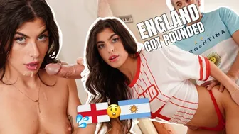 Gal Ritchie pounded hard by Donnie Rock in Argentina England World Cup