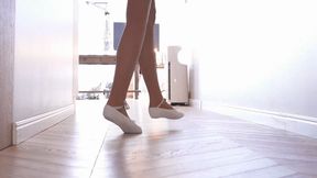 Lick Feet Of Stella Taken Straight From The White Ballet Shoes - Polish Language - Part 01
