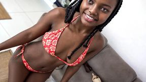 Shy Black Teen Gives Blowjob at Pretend Modeling Tryout