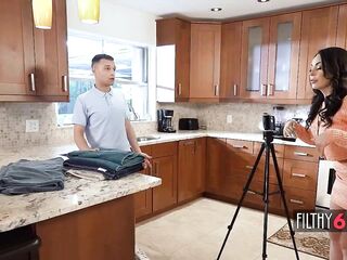 Lascivious mother i'd like to fuck stepmother ace bang with stepson in the kitchen