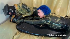 Latex Bag: MistressAe &amp_ Miss Lilly Edging Threesome