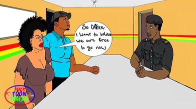 Czech woman and Nigerian man in passionate 3D cartoon bedroom encounter