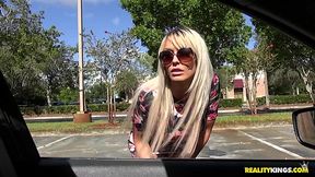 Guy gives ride and drills blonde MILF's pussy (Brook Page)