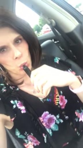 Me, myself &amp; a vibrator (car fun grocery store parking lot)