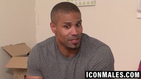 Ty pulls out his stiff cock from jeans urgently