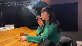 Japanese Girl Smoking First Time