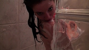 Stacey Saran Pulls Her Panties Aside To Fuck A Masked Stranger