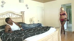 Busty blonde MATURE loves dark cock in missionary