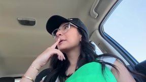 Latina barista with big tits gets fired for public fuck in POV