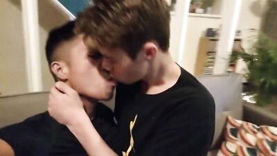 College Twinks Alon Kemey and Adam Awbride Blowjob