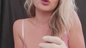 German Roleplay POV - gloved handjob