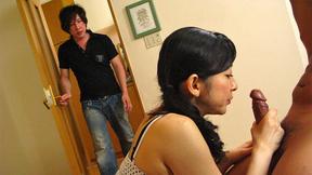 ”Dirty stepmom Emiko Koike enjoys threeway sex”