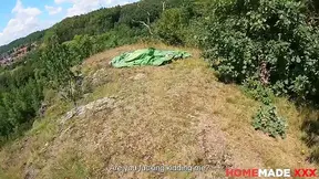 Outdoor camping lust between amateur couple Sakura Hell and Pavlos