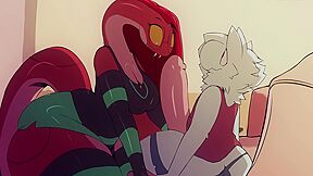 Car Toon - By The Snake - Hard Pussy Creampie In Cowgirl