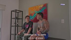 A stunning Latina babe gives a sensual and deep blowjob to her boyfriend