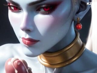 Vados from Dragon Ball, playgirl with a large booty and a oral-sex (AI Generated)