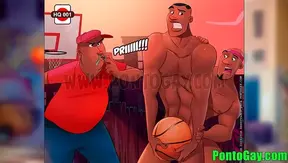 Hard Training Session With Big–Cock Basketball Stars In Hot Gay Action