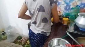 Had Sex with Wife in Kitchen Wearing Red Saree