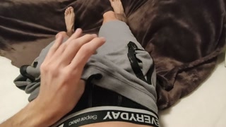Teen bedtime playing with his cock (1080p)