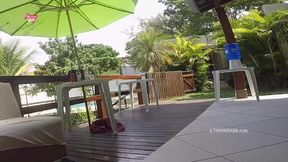 Cheating wife gets her pussy eaten by water delivery boy