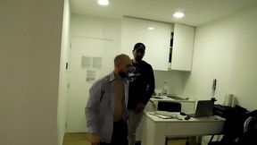 my husband brought a friend to talk about work and i picked him up ... i also gave him a little bit ...