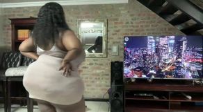 Black Giantess Teasing and Moaning