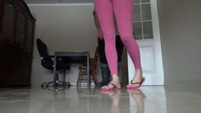 step on a foot with a boot