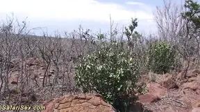 Curvy brunette gets blacked in wild African threesome fuck