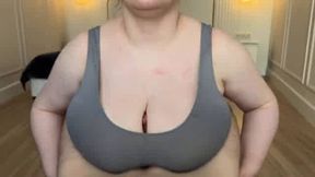 Big Natural Tits BBW Gives a POV Titty Fuck