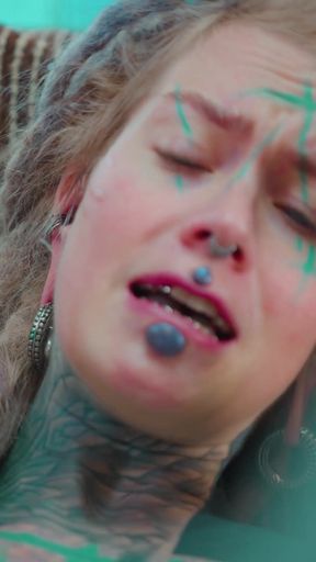 Hard Anal Fuck for Tattooed Girl - Balls Deep Assfuck for Goth Slut - ATM, Facial