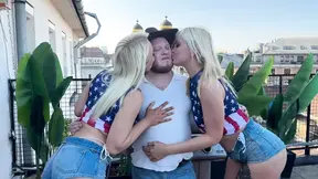 Hunk Mr  Texas Drills Blonde Sluts Greta Foss & Vera Jarw's Holes Raw!