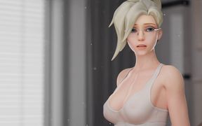 Mercy's Romantic Dinner - Big Ass Fuck &amp; Wild Anal with Moans - 3D Adult Animation
