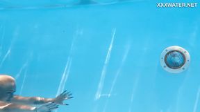 Underwater Swimming With The Most Charming Model With Petite Blonde And Lisi Kitty