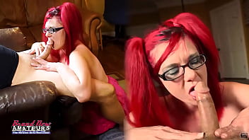 Cute Redhead Lily B Loves Sucking Feet And Penis To Swallow Dick Milk!